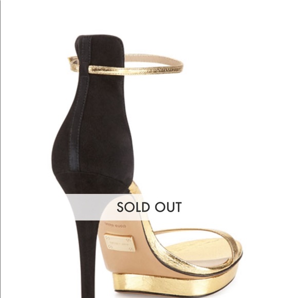 Michael Kors Cracked Metallic Leather And Suede Sandals sold T - Picture 11 of 13